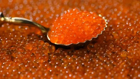 تصویر 2 از خاویار قزل آلا رنگ طبیعی کیفیت ممتاز روزچین